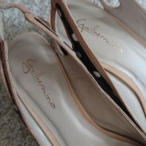 Anthropologie Guilhermina Rita Pony Hair Peep Toe heeled sandal size 6M - Picture 9 of 12